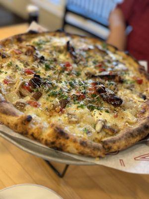 Eggplant pizza. Delish!