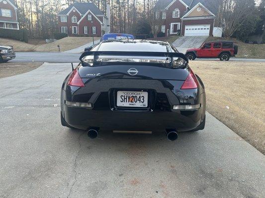 The exhaust set up was set up perfectly.