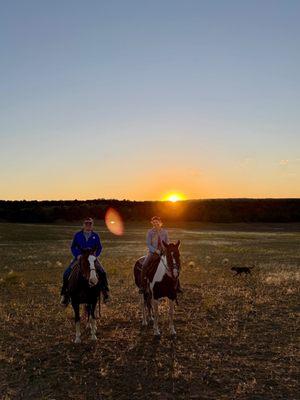 Our sunset horseback ride.