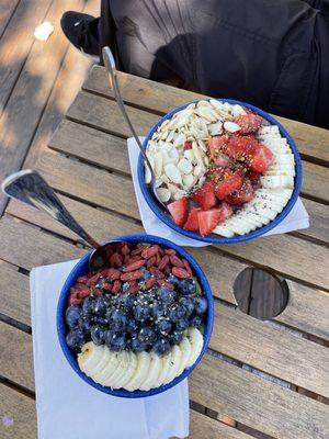 Vanilla Almond Protein Bowl & The Ugly Green Bowl (Snack)