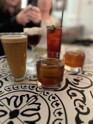 Menu on the table...