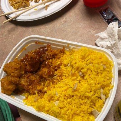 General Tao combo....isn't very appetizing .