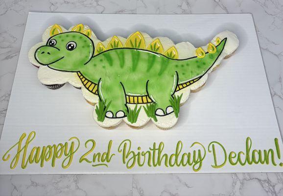 Dino cupcake cake