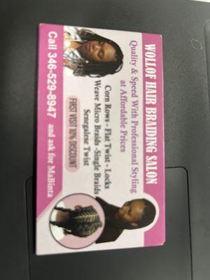 Wollof Hair Braiding Salon