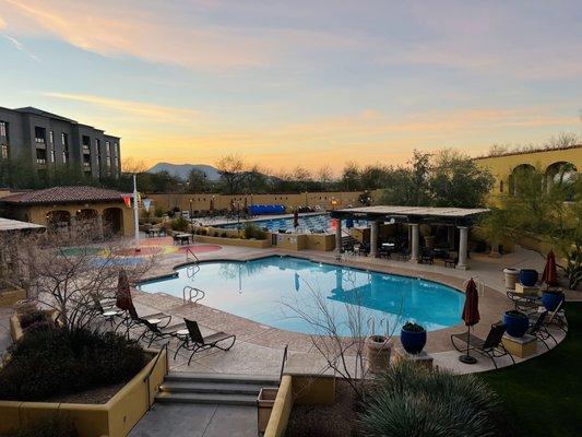 View of Pool from Balcony