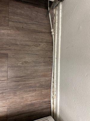 Cracked paint and dirty