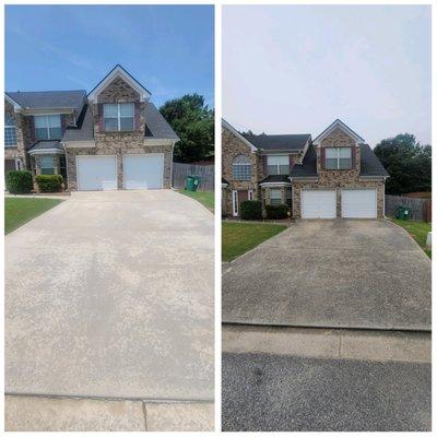 Before and after driveway