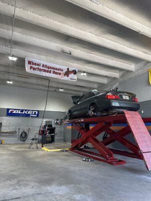 Car alignments in process