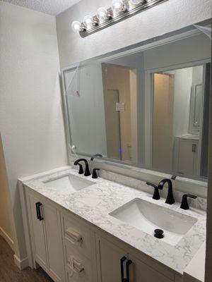 Installation of bathroom vanity