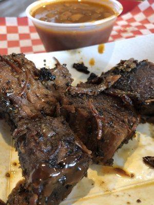 Burnt ends and ranch style beans