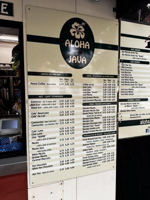 Current menu, August 2025