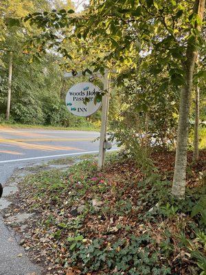 Sign by the side of Woods Hole Road, just south of Ransom Rd.