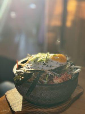 Bibimbap (I selected mushrooms for vegan option)