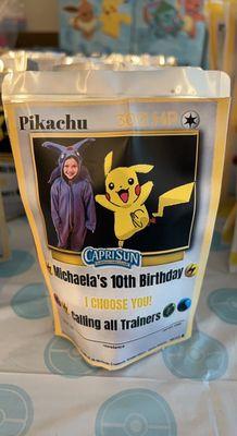 Custom Capri Suns for Birthday Party