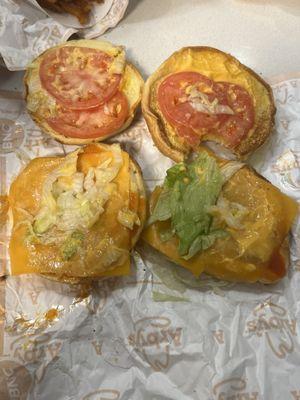 Yummy roast beef sandwiches with NO roast beef. Store could of cared less.