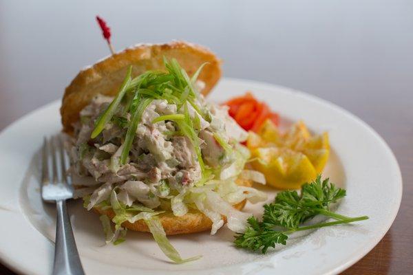 Crab Salad Croissant - Crab Claws, Surimi, Celery, Green Onion, Shredded Lettuce, Flakey Croissant