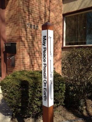 "May peace prevail on earth." And let it begin with you and me.  Join us in working for peace.