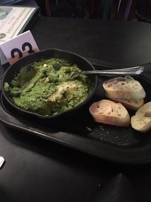 Spinach and artichoke dip that was more like hummus and they don't serve you enough bread, ask for extra and they'll charge you