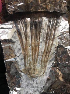 Hair Color In-Between Foils