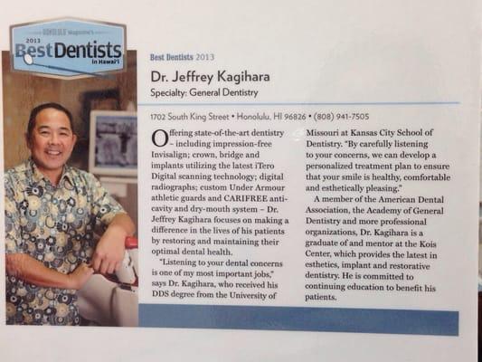 Best Dentist In Hawaii 2013