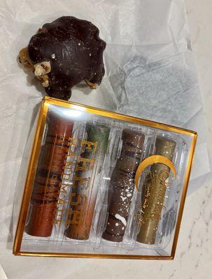 Pecan Explosion and 4-pack truffles