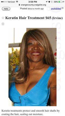 Photo of the Craigslist ad regarding styleshairsalonllc.