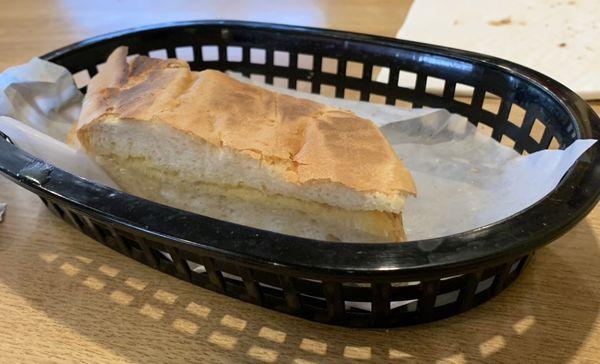 Hot Cuban bread, couldn't wait to take the picture, almost to late.