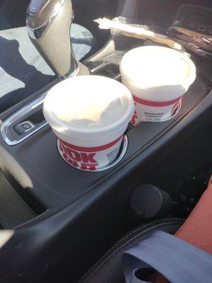 Left- Reese Peanut Butter Cup Shake, Right- Chocolate Cherry