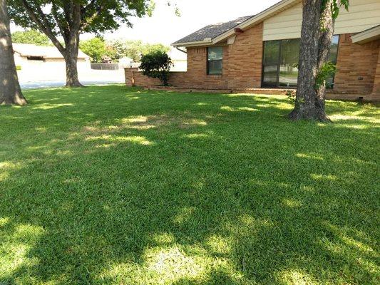 I'm offering mowing basic services edger the front side walk weeter around the house patio or yard blower leaves