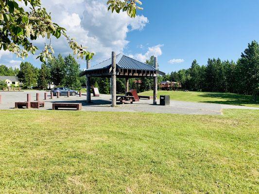 Gazebo, picnic tables, benches, oh my!