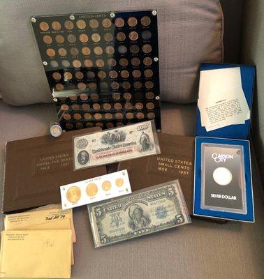 we buy vintage coin collections , U.S. currency $500 bills , $1000 bills please see our website for all we buy 38 years in business