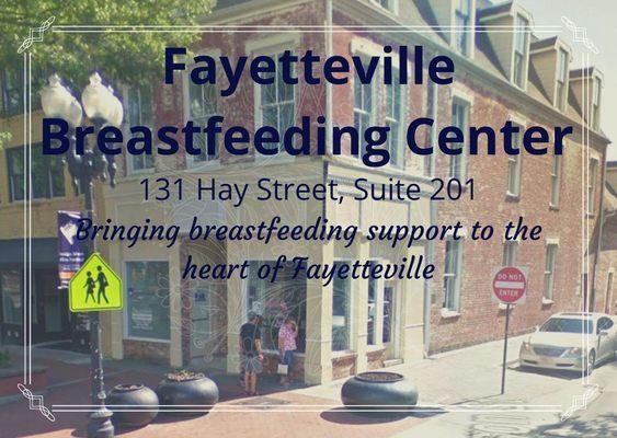 Our clinic is located right in the heart of Downtown Fayetteville in the 100 Block of Hay Street.