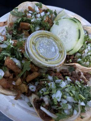 Carne Asada and Pollo Tacos