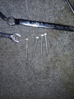 Brand new screws. They have blocked me from calling them. Seismore plumbing is the best in Sherman. Hutchison are crooked. Entire life her