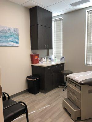 One of the patient exam rooms
