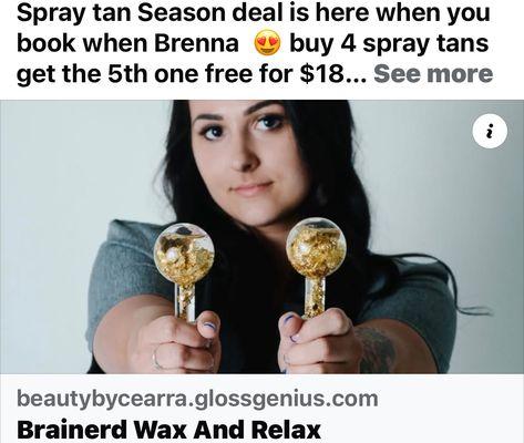 Book on our website at: beautybycearra.glossgenius.com