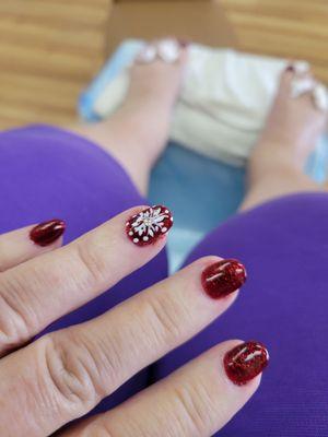 All ready for Christmas, thanks Hannah for my snowflake .