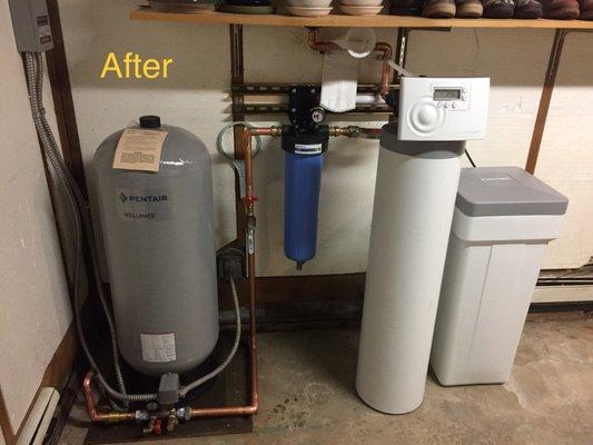 Pressure Tank, Water Filter, Water Softener change out.