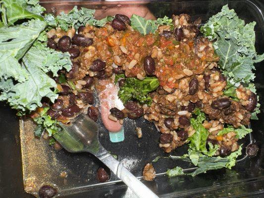 Vegan bowl u get a lot enough to share I tasted it and couldn't stop eating it. I'm vegan now