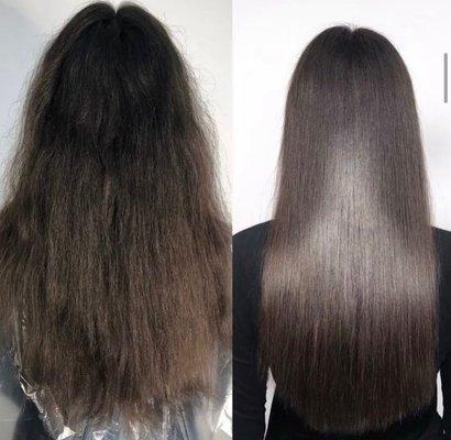 Hair botox diamond effect before and after.
Last up to 4-6 Months