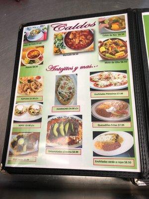 Page 3 of menu