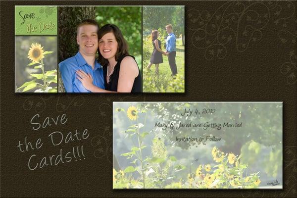 Save the date cards and custom invitations
