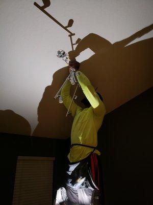 Kitchen track lights installation