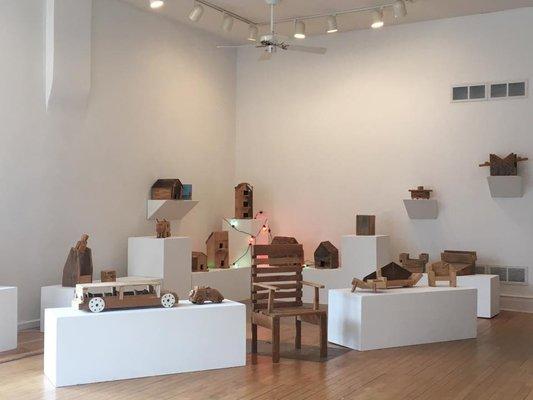 Aron Packer's pop up exhibit of works by George Pappadakis / Planes, Trains, and Automobliles / Art Brut Toys and Functional Constructions