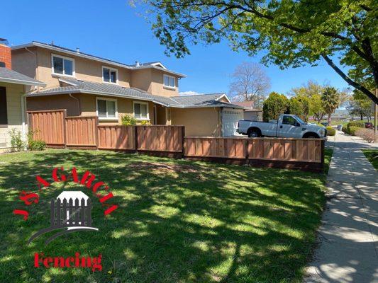 Board on board fence step down