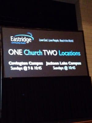 One Church Two Locations.