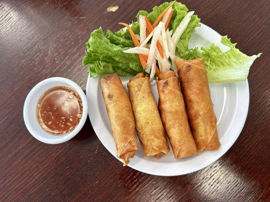 This is egg roll. Made from ground pork and mixed vegetables.