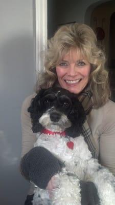 Diane with security dog Fred