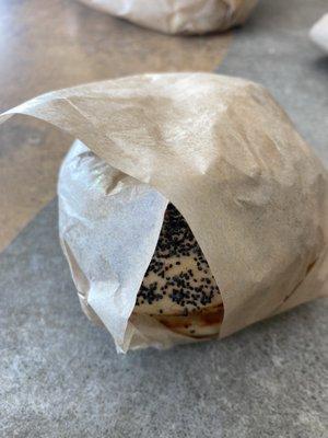 Poppy seed bagel
