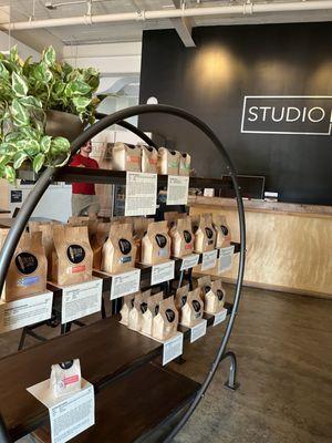 Their own brand of coffee for sale.